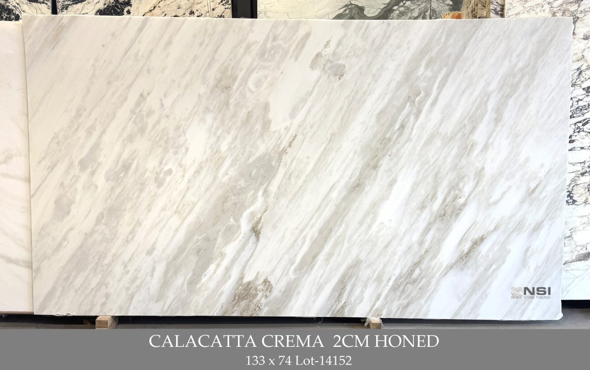 Calacatta Crema 2cm Honed 133x74 Lot-14152 CALACATTA CREMA 2CM - Image 1
