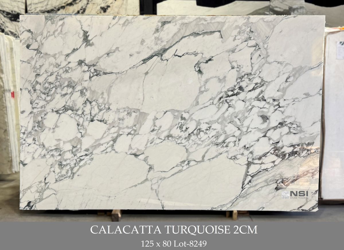 Calacatta Turquoise 2cm 125x80 Lot-8249 CALACATTA TURQUOISE 2CM - Image 1
