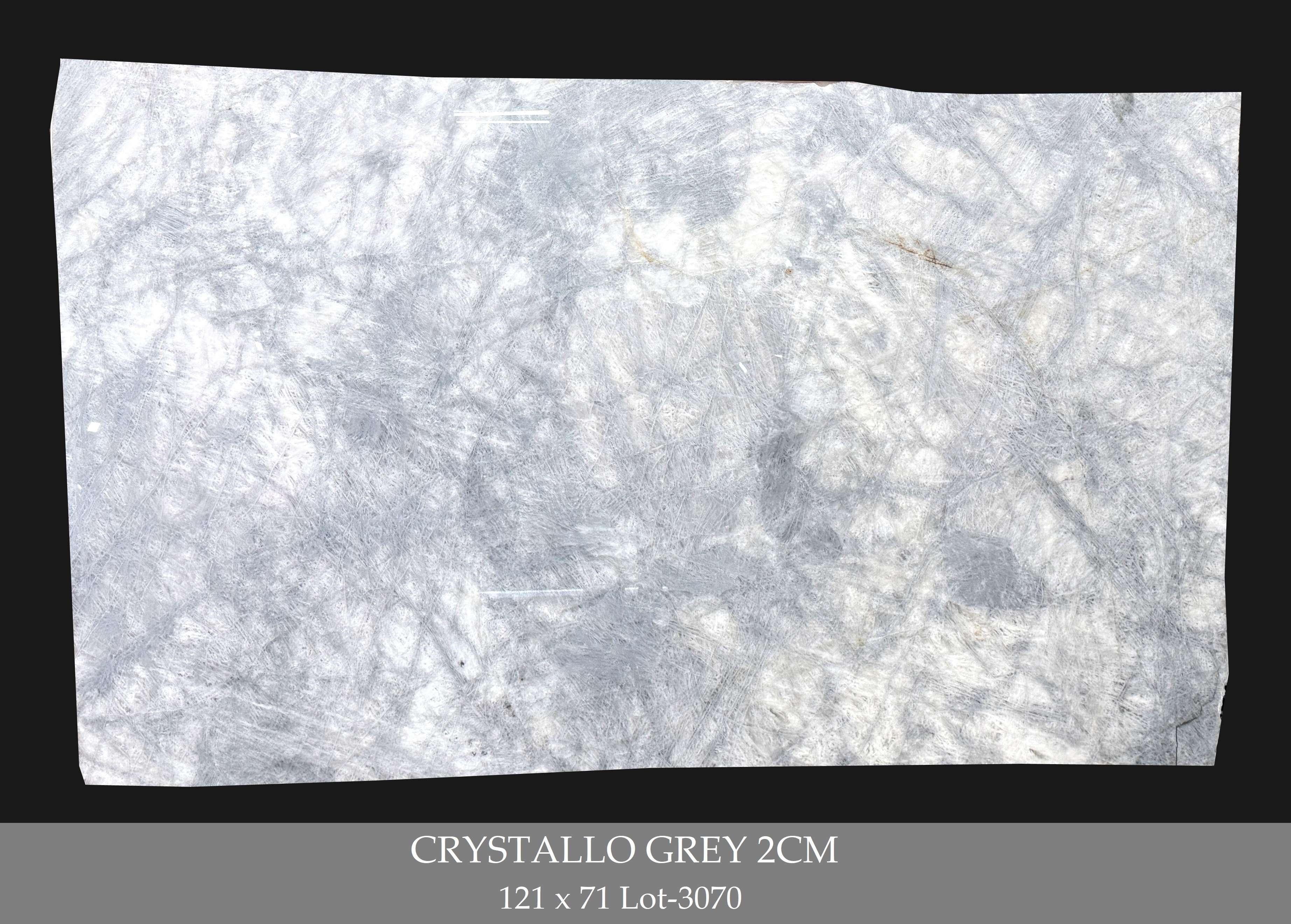 Crystallo Grey 2cm 121x71 Lot 3070