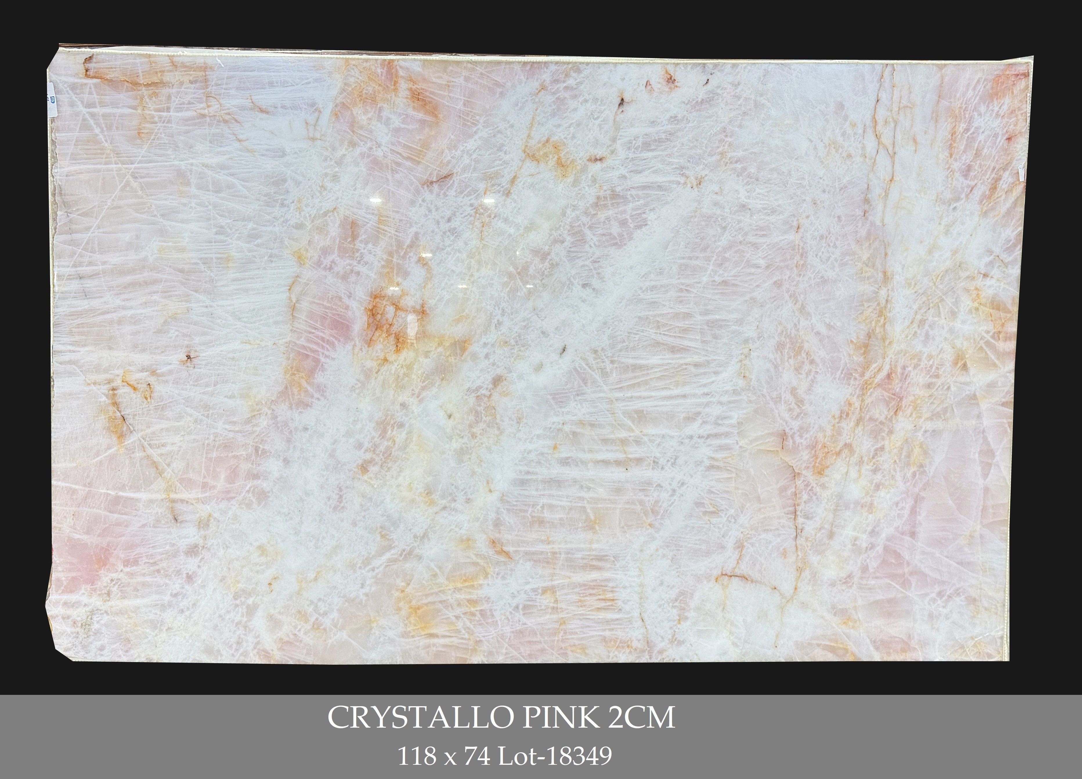 Crystallo Pink 2cm 118x74 Lot 18349