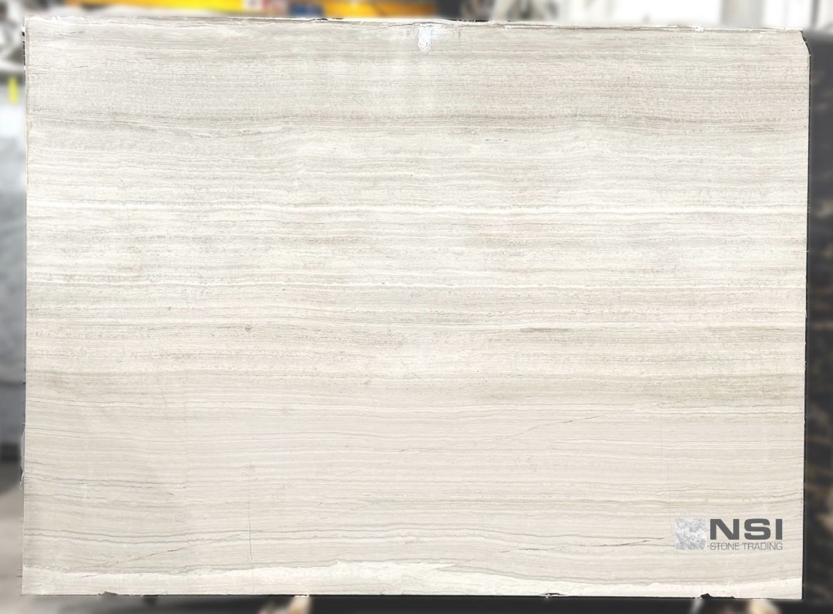 White Woodvein 2cm Satin 110x81 Lot-11081 WHITE WOODVEIN 2CM - Image 1
